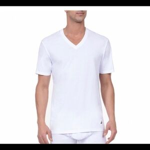 Nautica Mens Cotton V-Neck T-Shirt 3-Pack,  XL